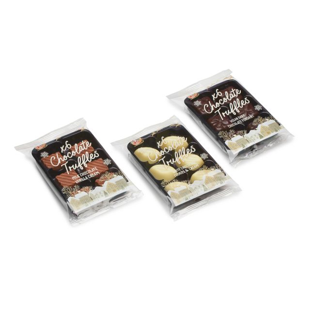 Winter Collection – Flow Wrapped Tray – 6 Chocolate Truffles